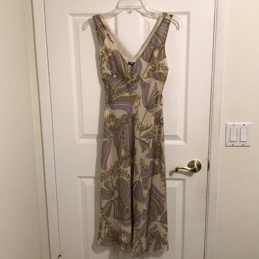 EUC Vintage BCBG Paris silk dress 6P Floral MSRP $158